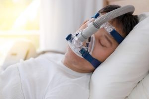 Healthy,Senior,Man,Wearing,Cpap,Mask,Sleeping,Smoothly,All,Night